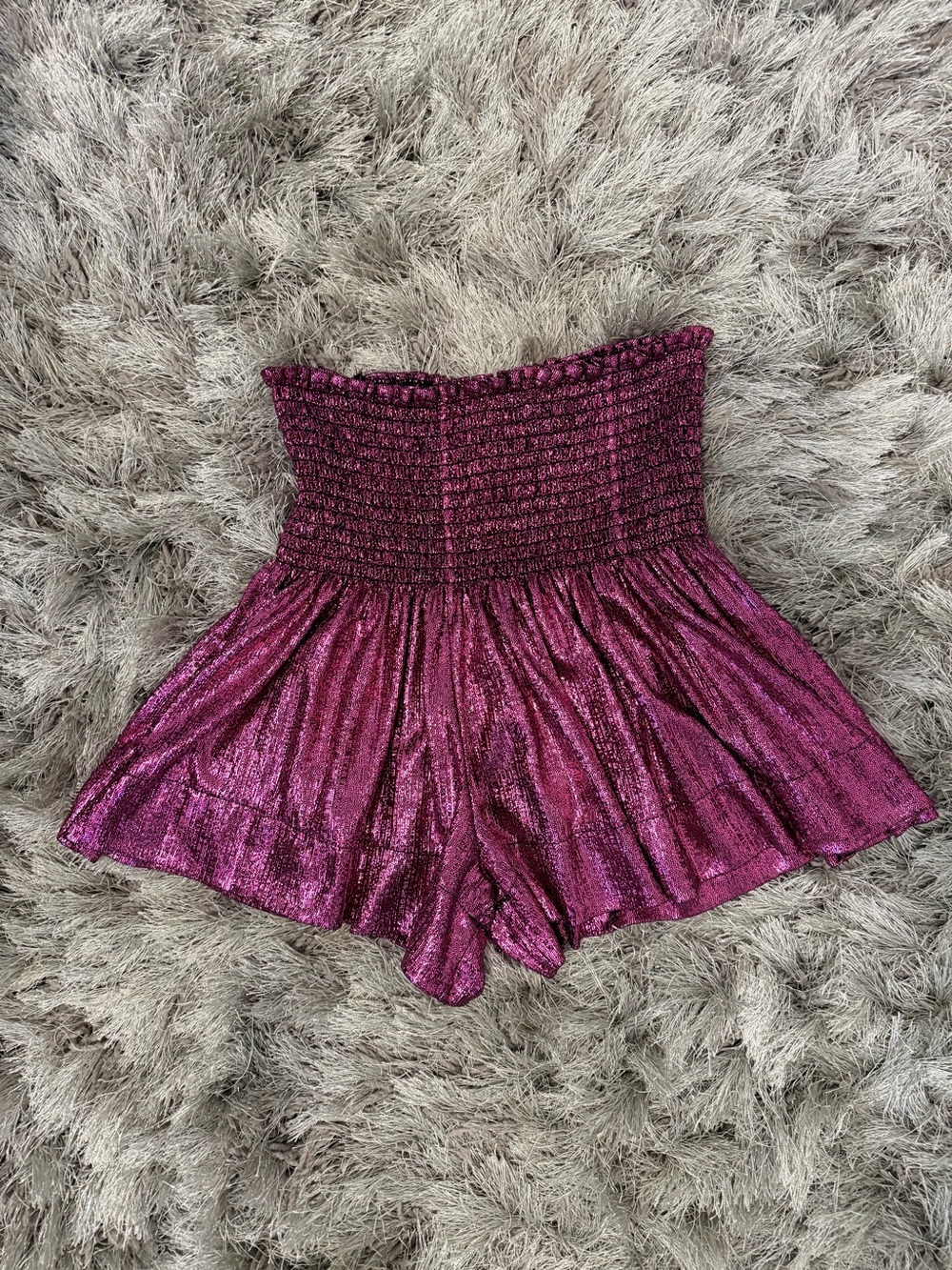 Queen of Sparkles magenta swing shorts